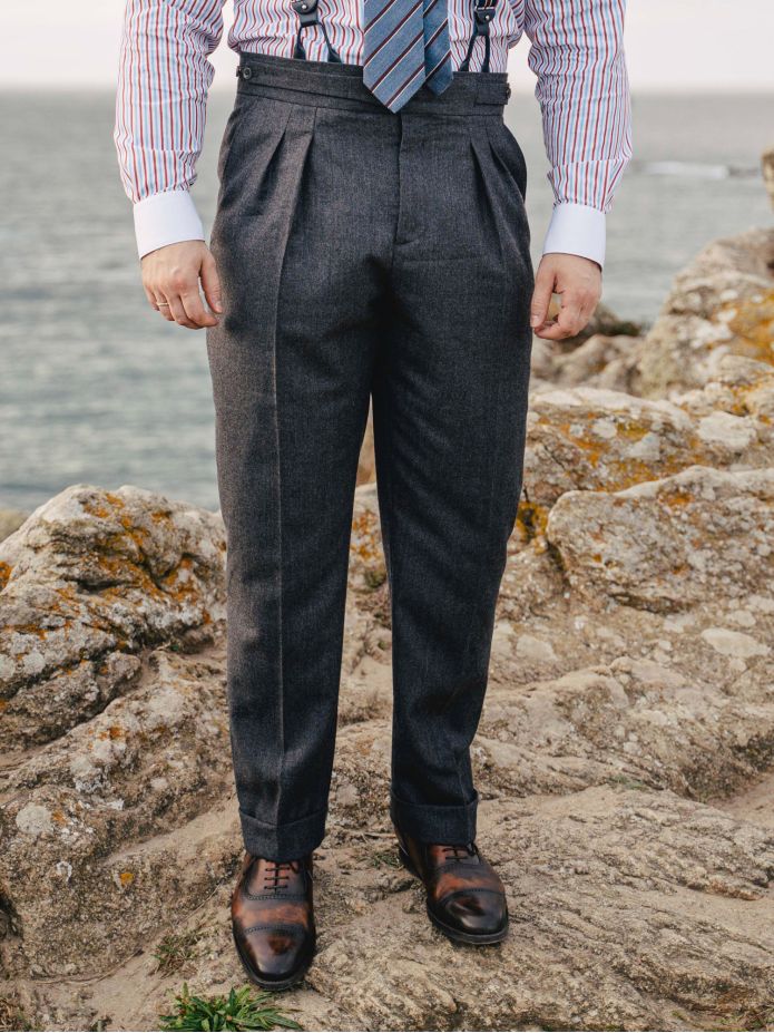 Pantalon de costume gurkha gris Dharan
