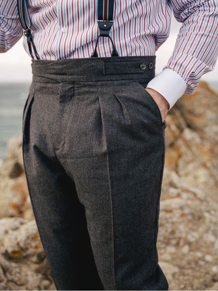 Pantalon de costume gurkha gris Dharan