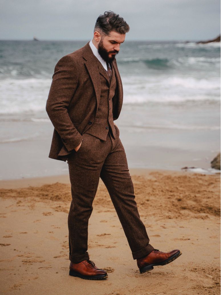 Pantalon de costume marron Braemer