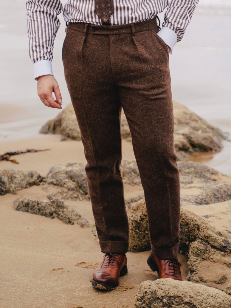 Pantalon de costume marron Braemer