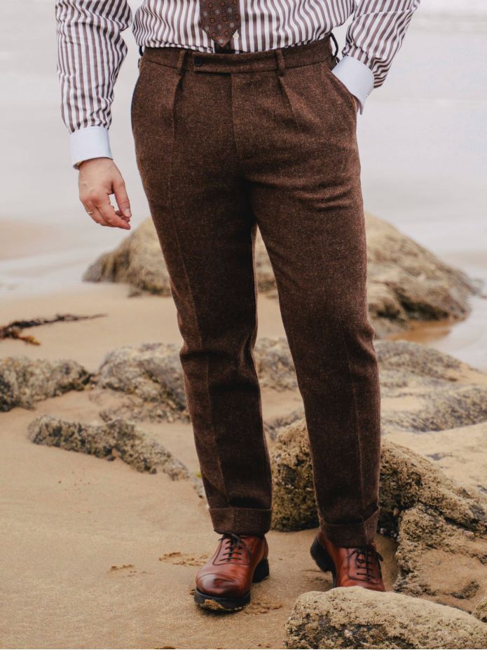 Pantalon de costume marron Braemer