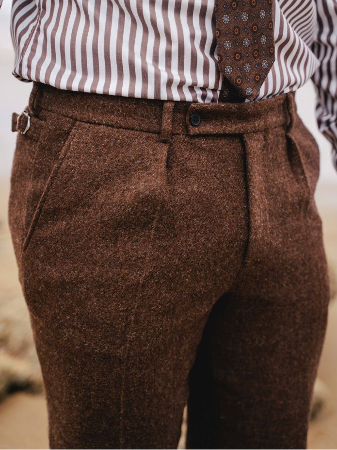 Pantalon de costume marron Braemer