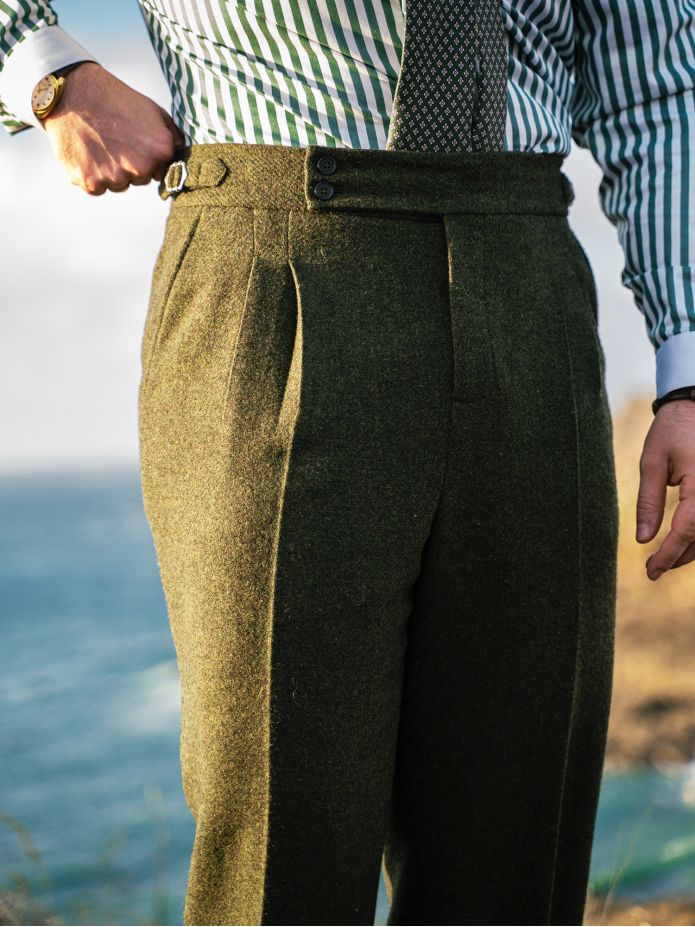 Pantalon de costume en vert loden Kildare