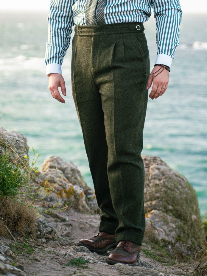Pantalon de costume en vert loden Kildare