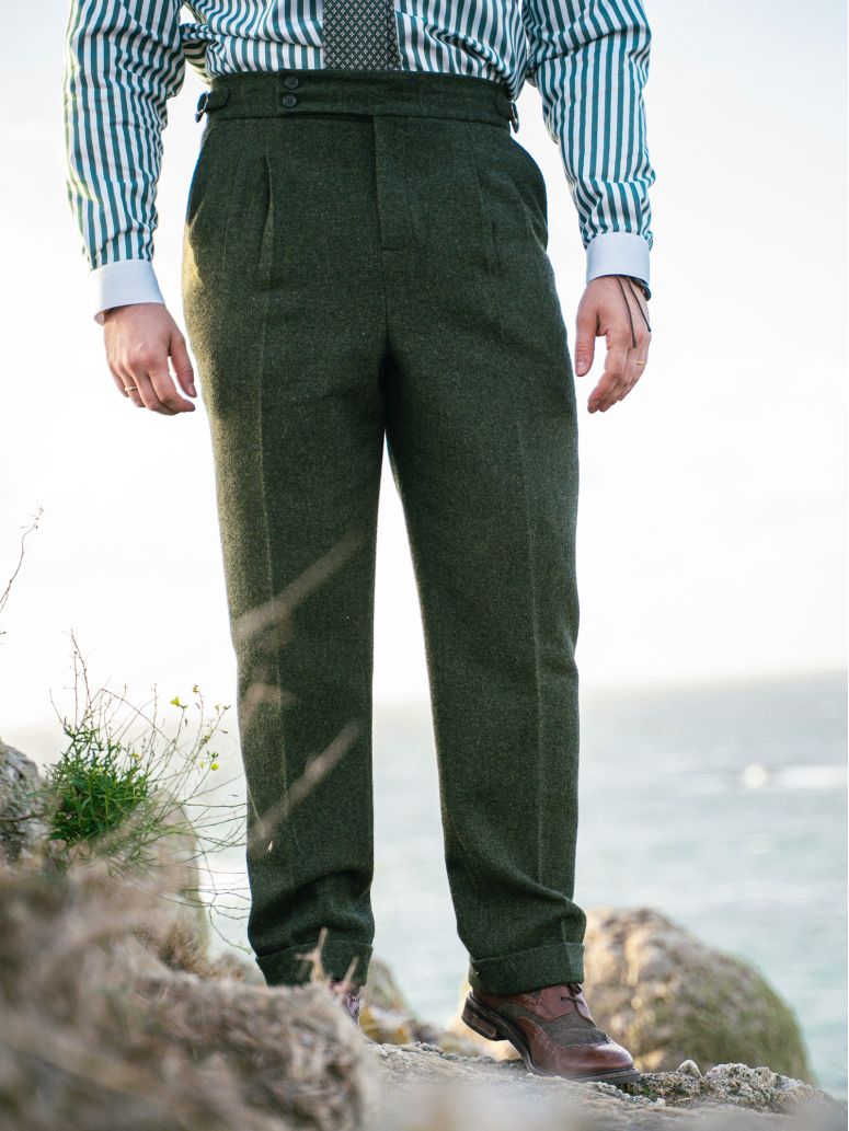 Pantalon de costume en vert loden Kildare