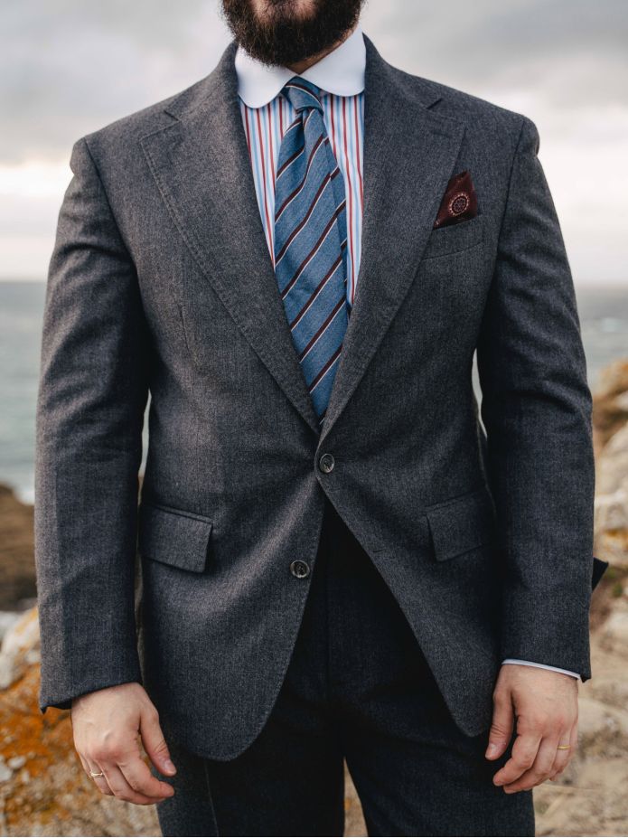 Veste de costume grise Dharan