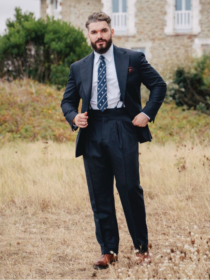 Veste de costume bleu marine Dharan