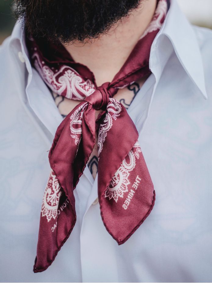 Bandana bordeaux à motif paisley LISBURN