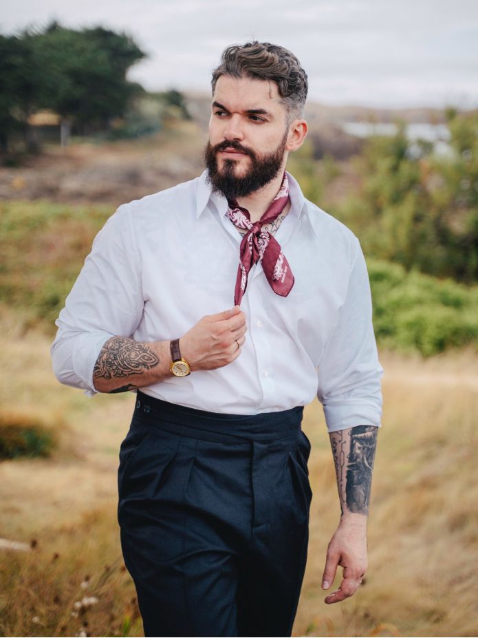 Bandana bordeaux à motif paisley LISBURN
