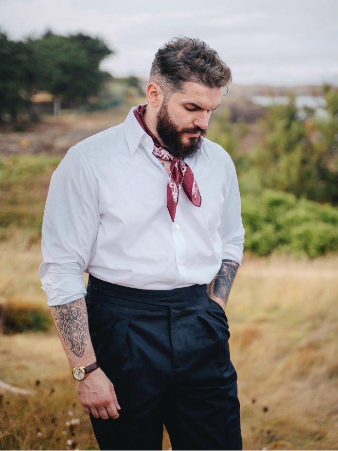 Bandana bordeaux à motif paisley LISBURN