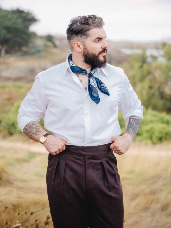 Bandana bleu marine à motif paisley LISBURN