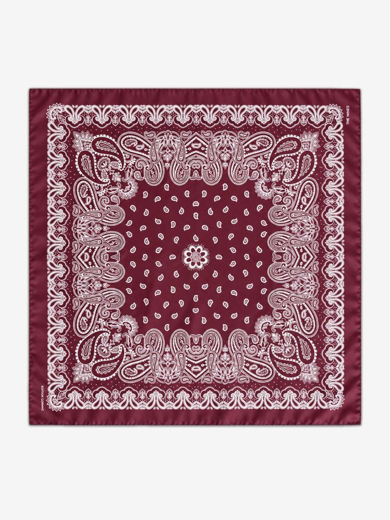Bandana bordeaux à motif paisley LISBURN