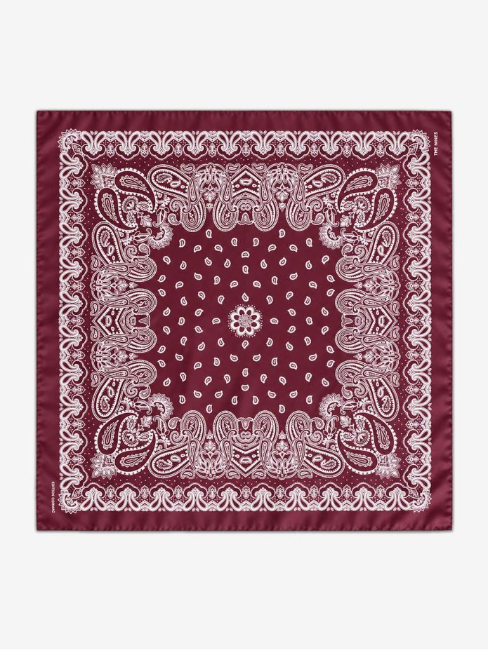 Bandana bordeaux à motif paisley LISBURN