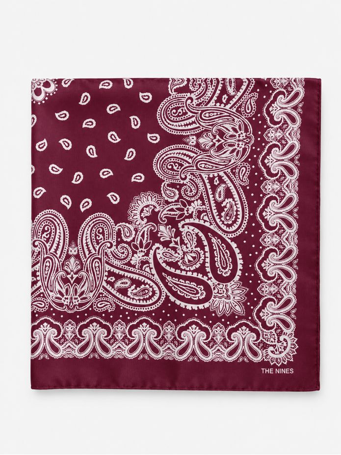 Bandana bordeaux à motif paisley LISBURN