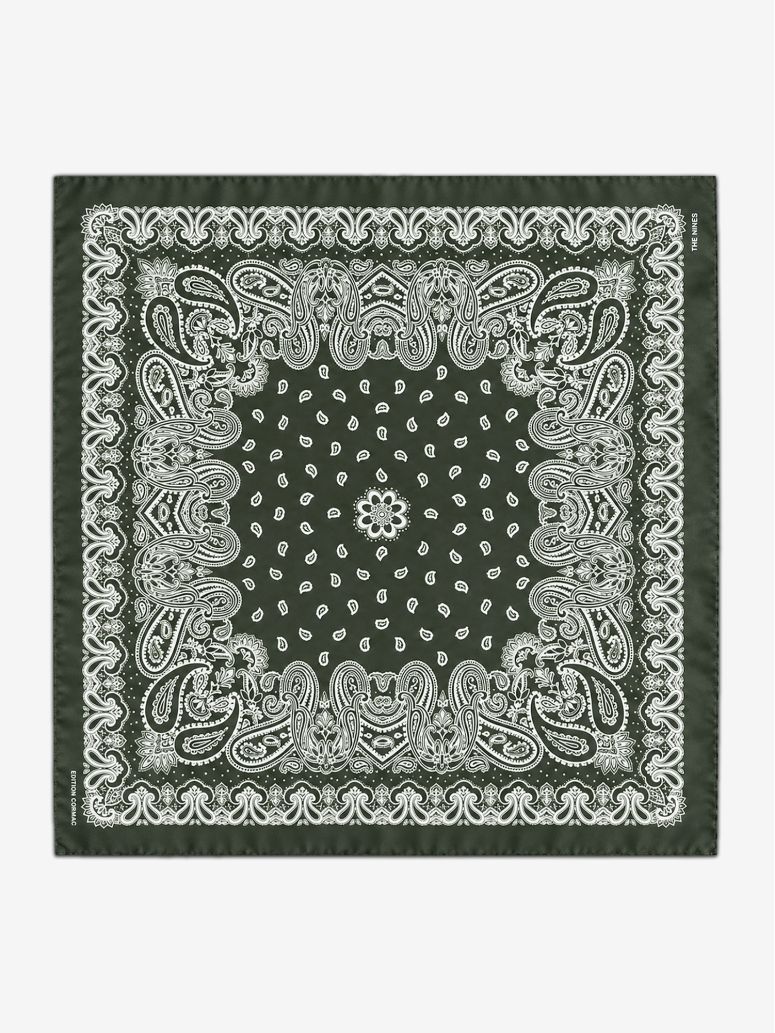 Bandana vert à motif paisley LISBURN