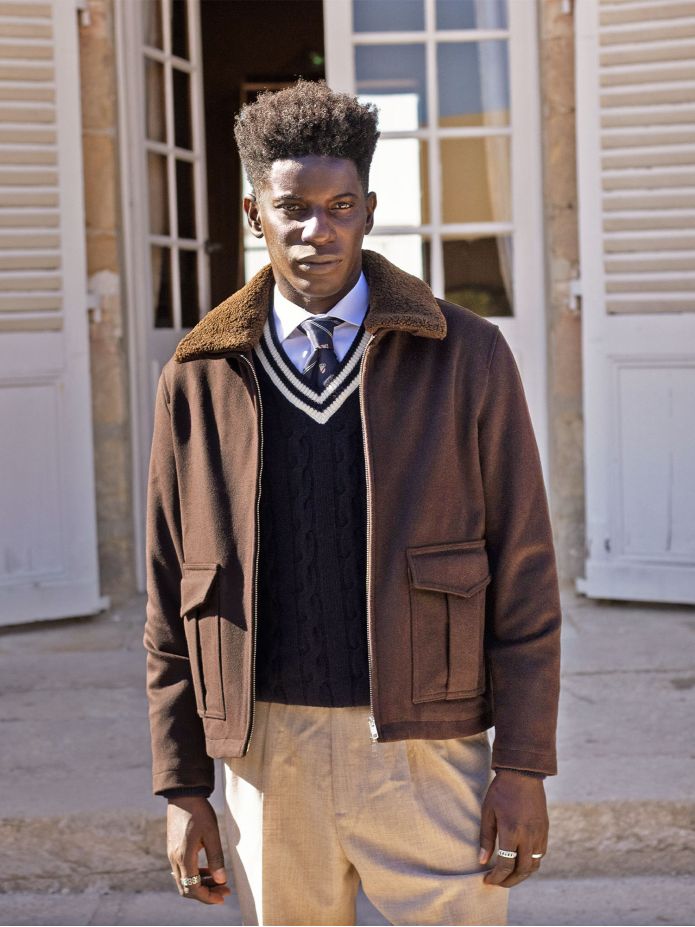 Blouson zippé Marron John