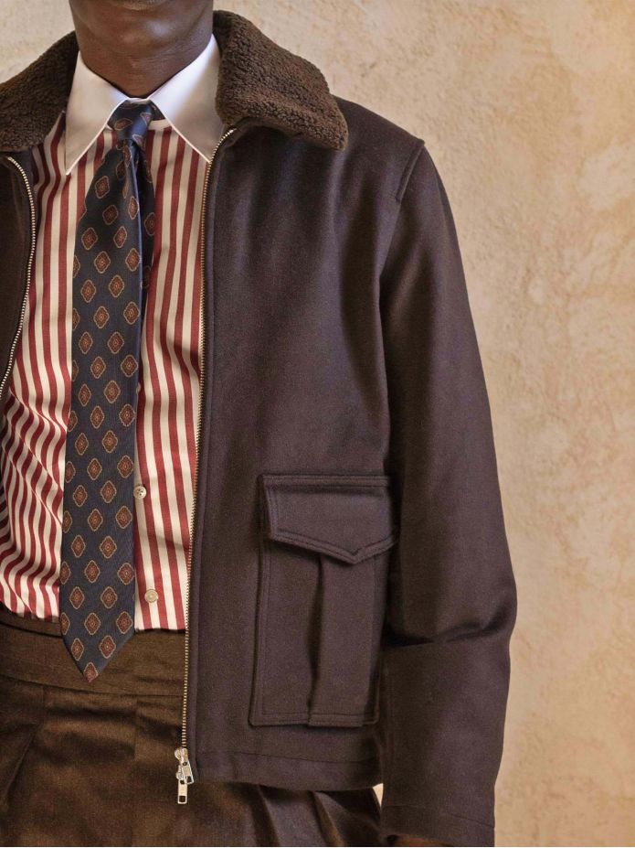 Blouson zippé Marron John