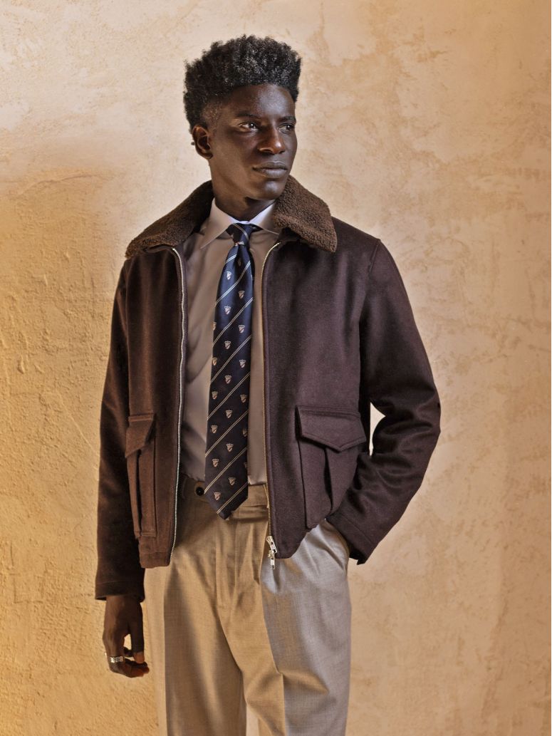 Blouson zippé Marron John