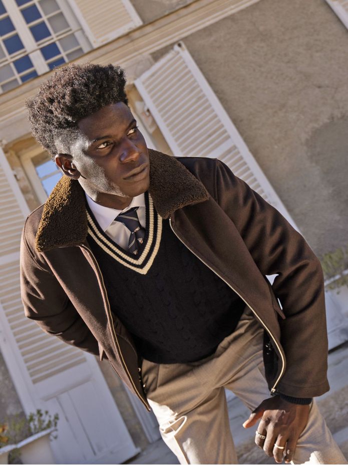 Blouson zippé Marron John