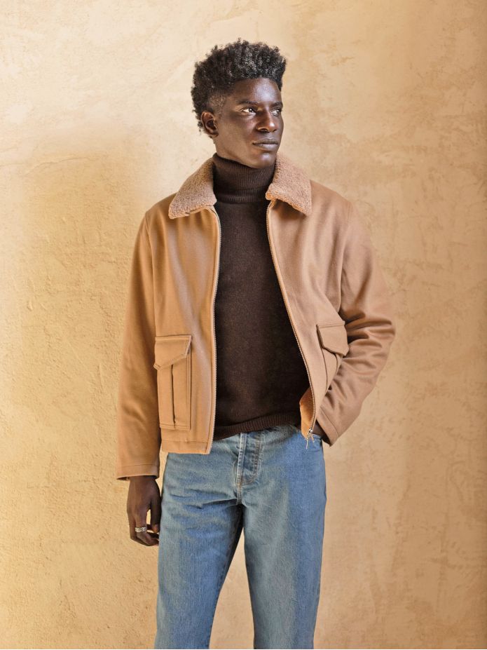 Blouson zippé Camel John