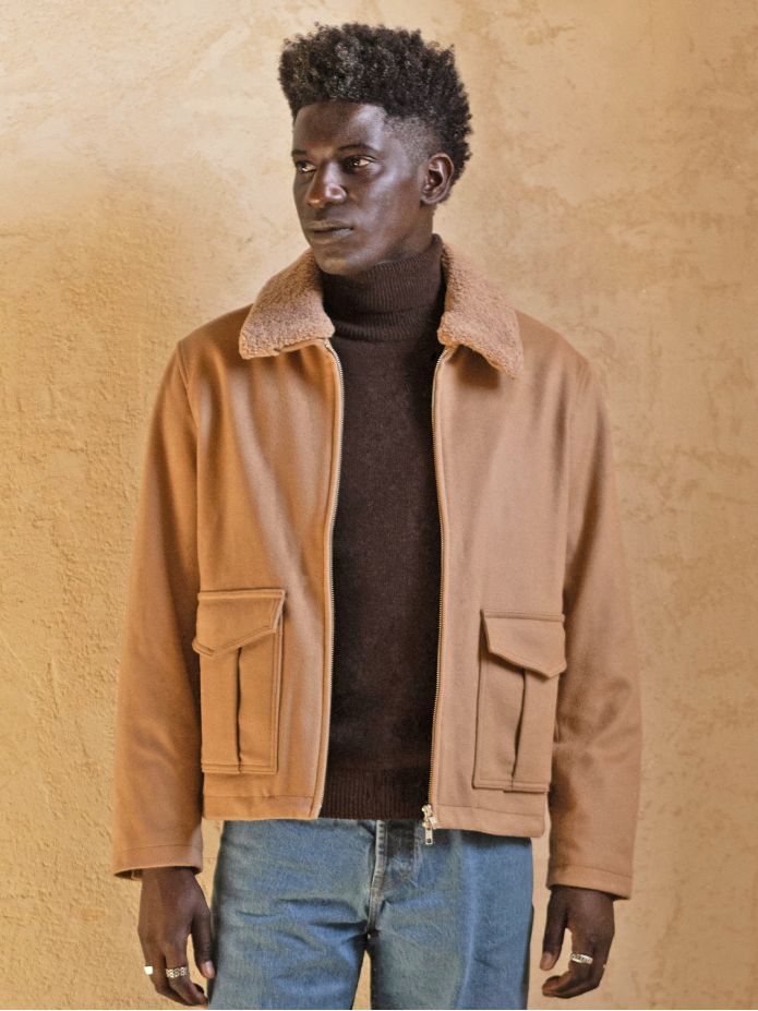 Blouson zippé Camel John