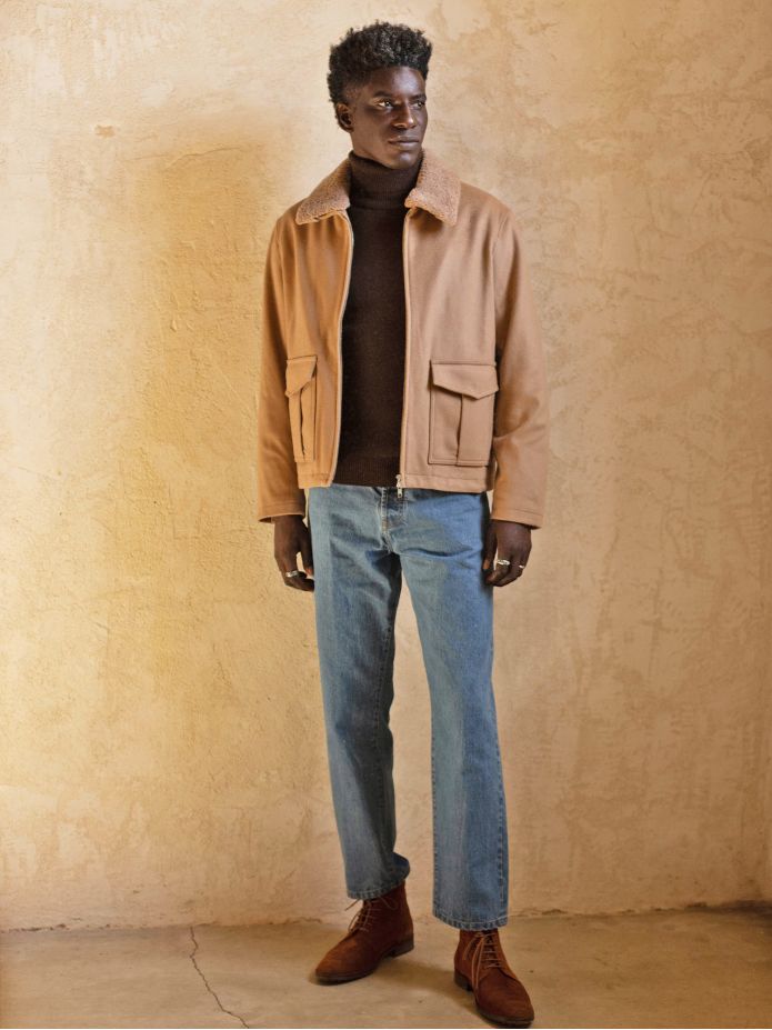 Blouson zippé Camel John