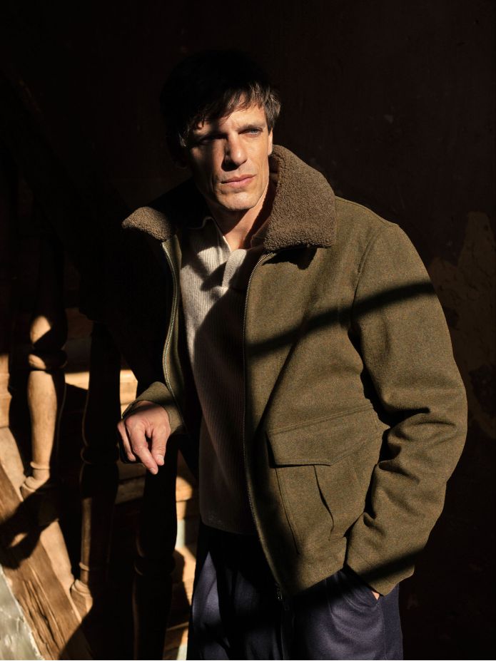 Blouson zippé Vert loden John