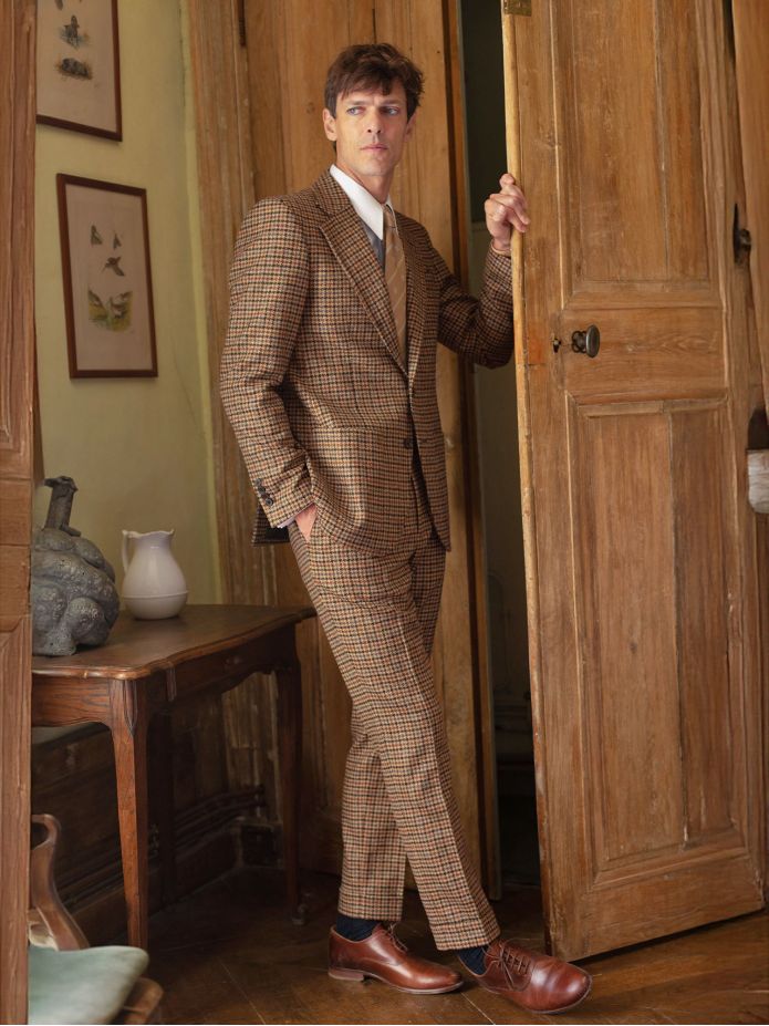Veste de costume marron Ross