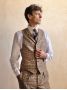 Gilet de costume marron Ross