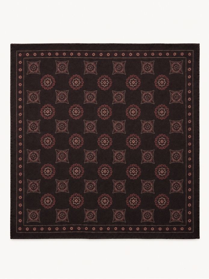 Pochette de costume marron à motifs