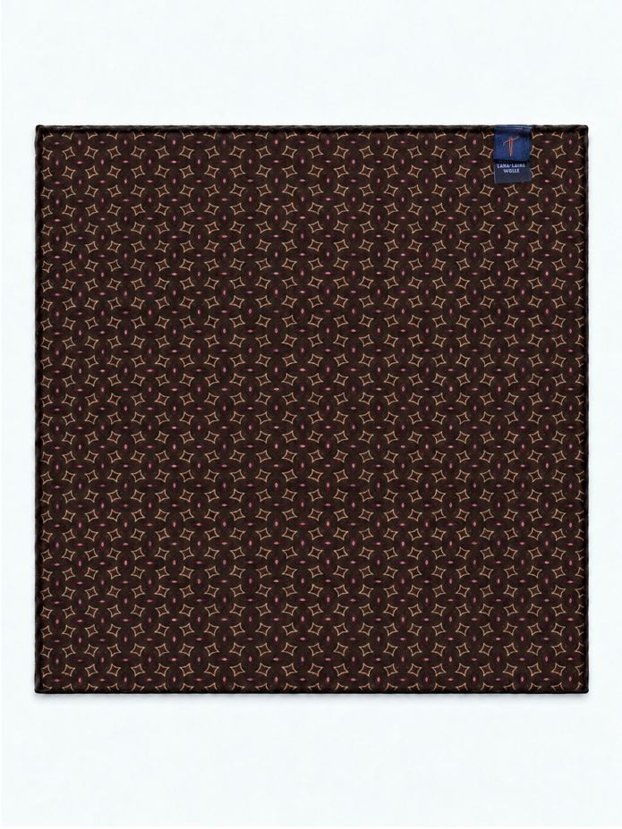Pochette de costume marron à motifs