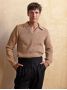 Pull col polo marron Finn