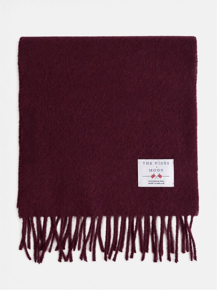 Écharpe en laine bordeaux The Nines x Moon
