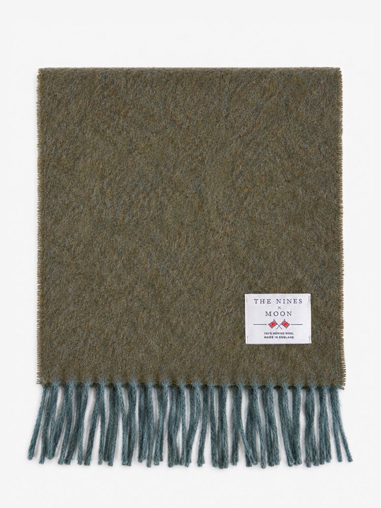 Écharpe en laine vert loden The Nines x Moon