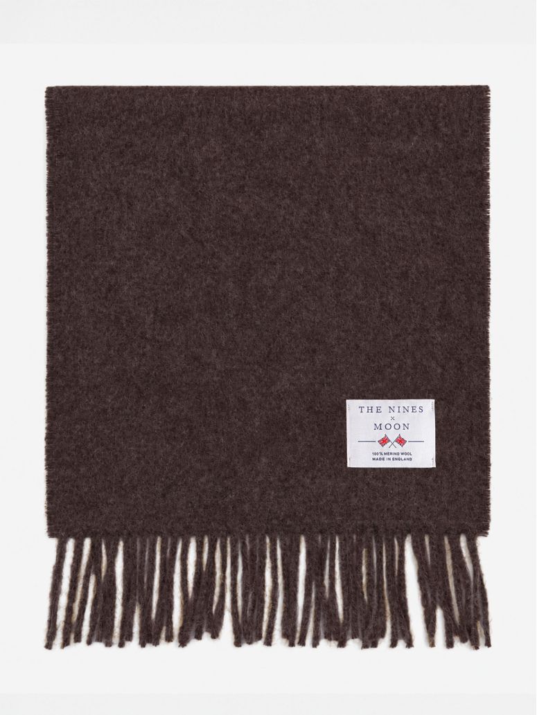 Écharpe en laine mocha The Nines x Moon