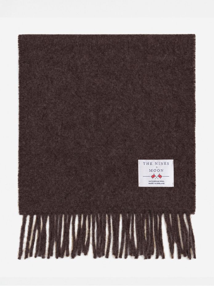 Écharpe en laine mocha The Nines x Moon