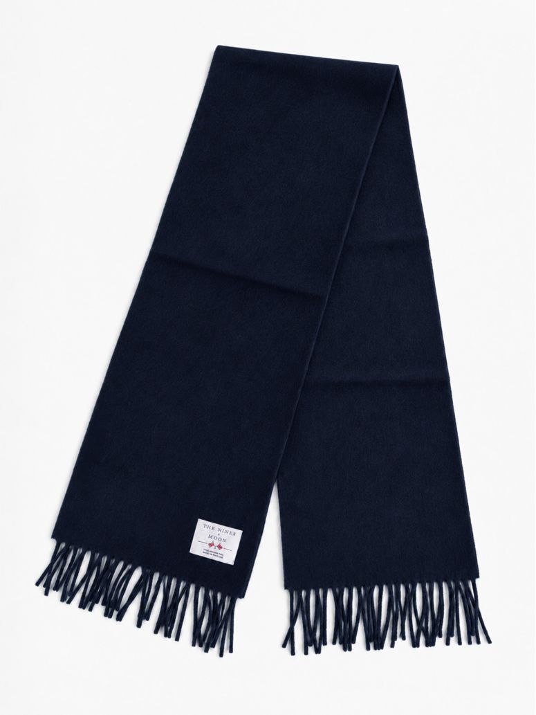 Écharpe en laine bleu marine The Nines x Moon