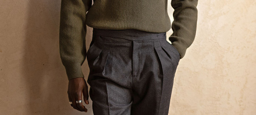 Pantalon Gurkha homme taille haute