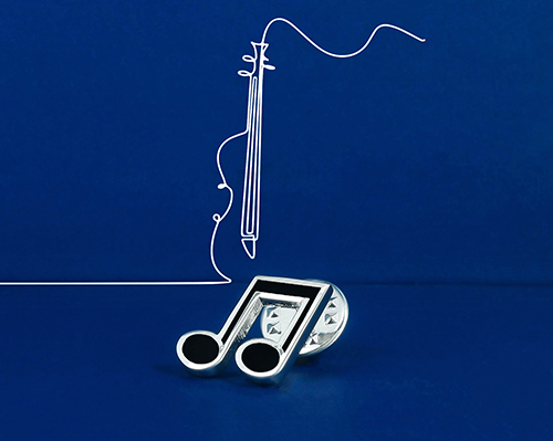 Pin nota musical