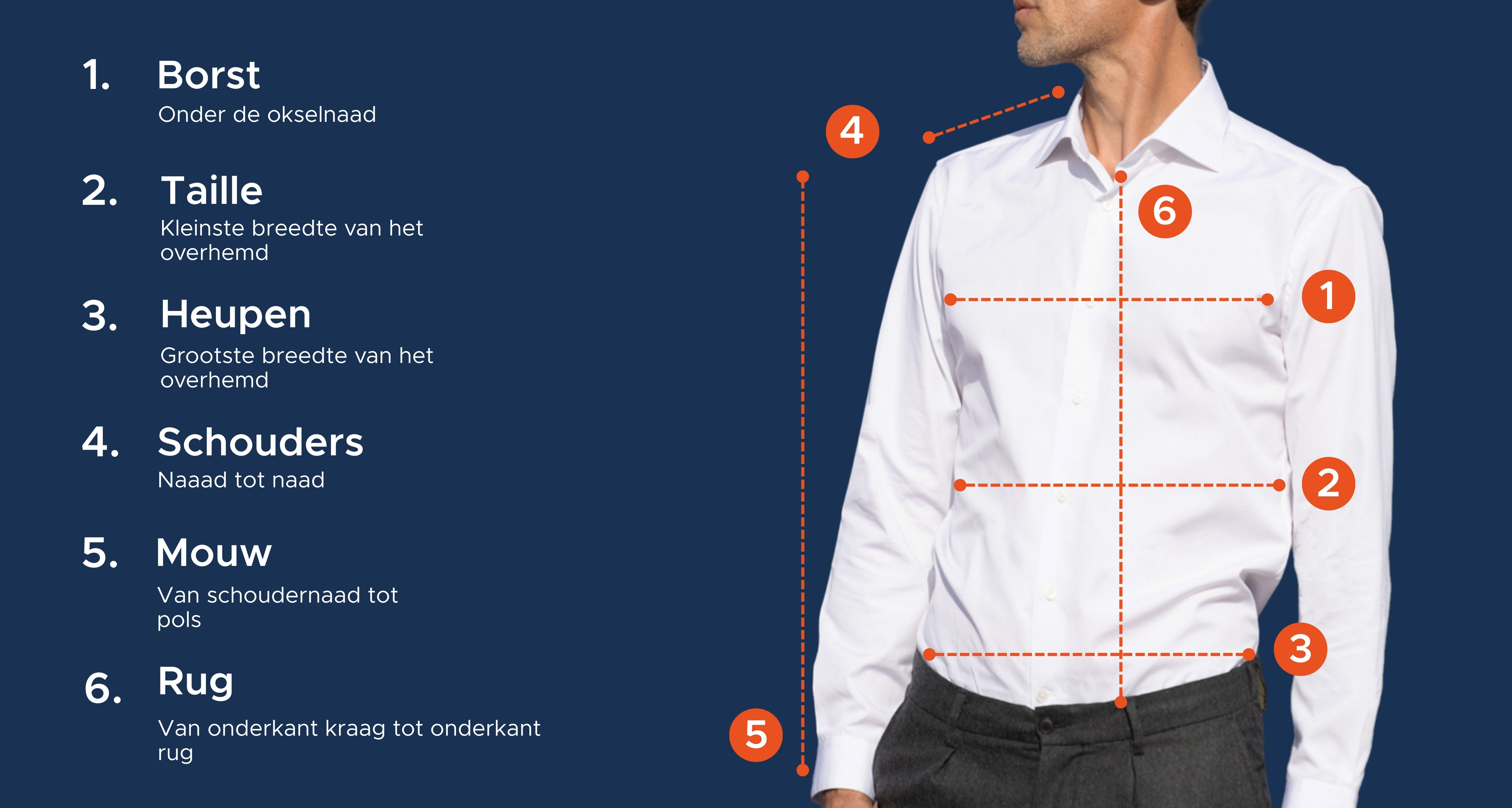 Maattabel Overhemd THE NINES
