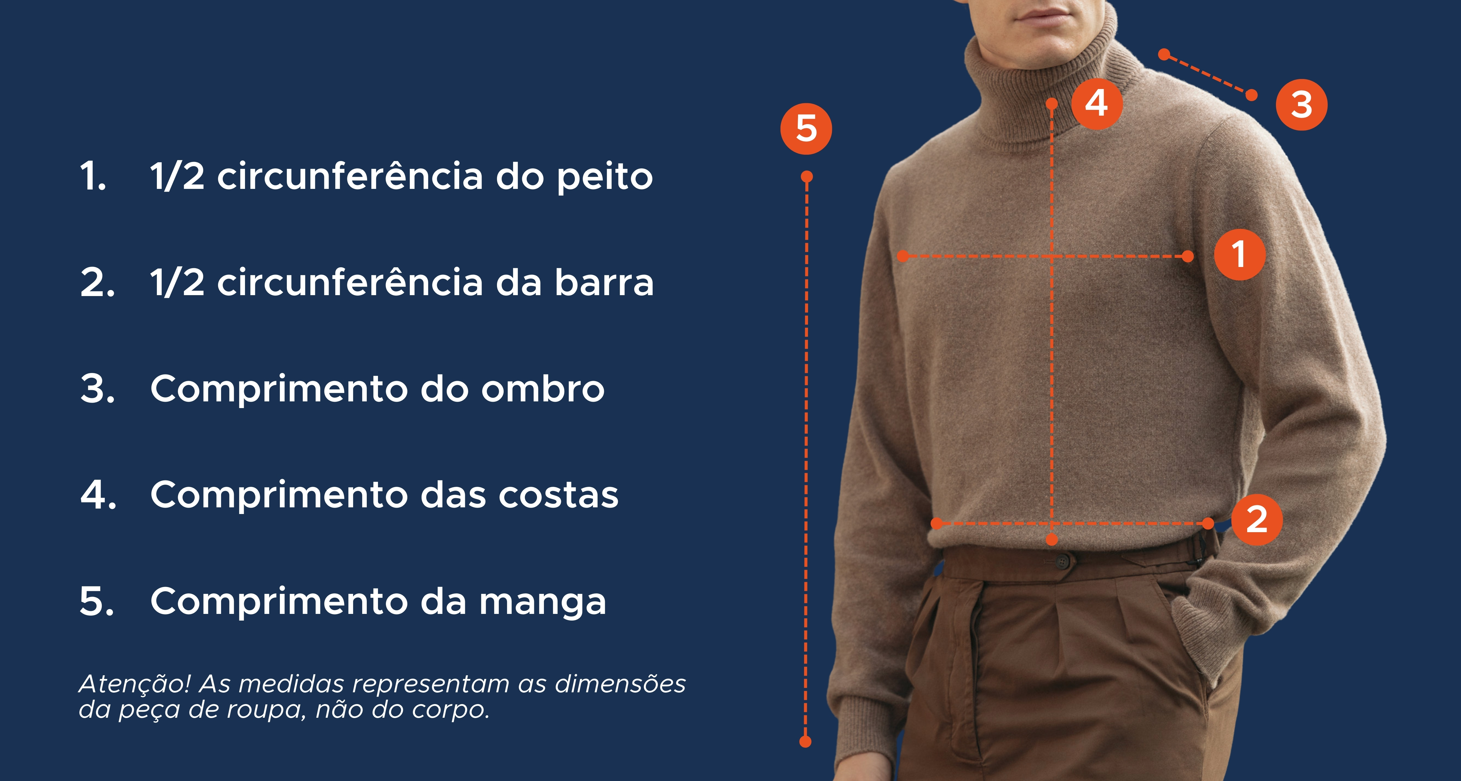 Guia de tamanhos de camisolas