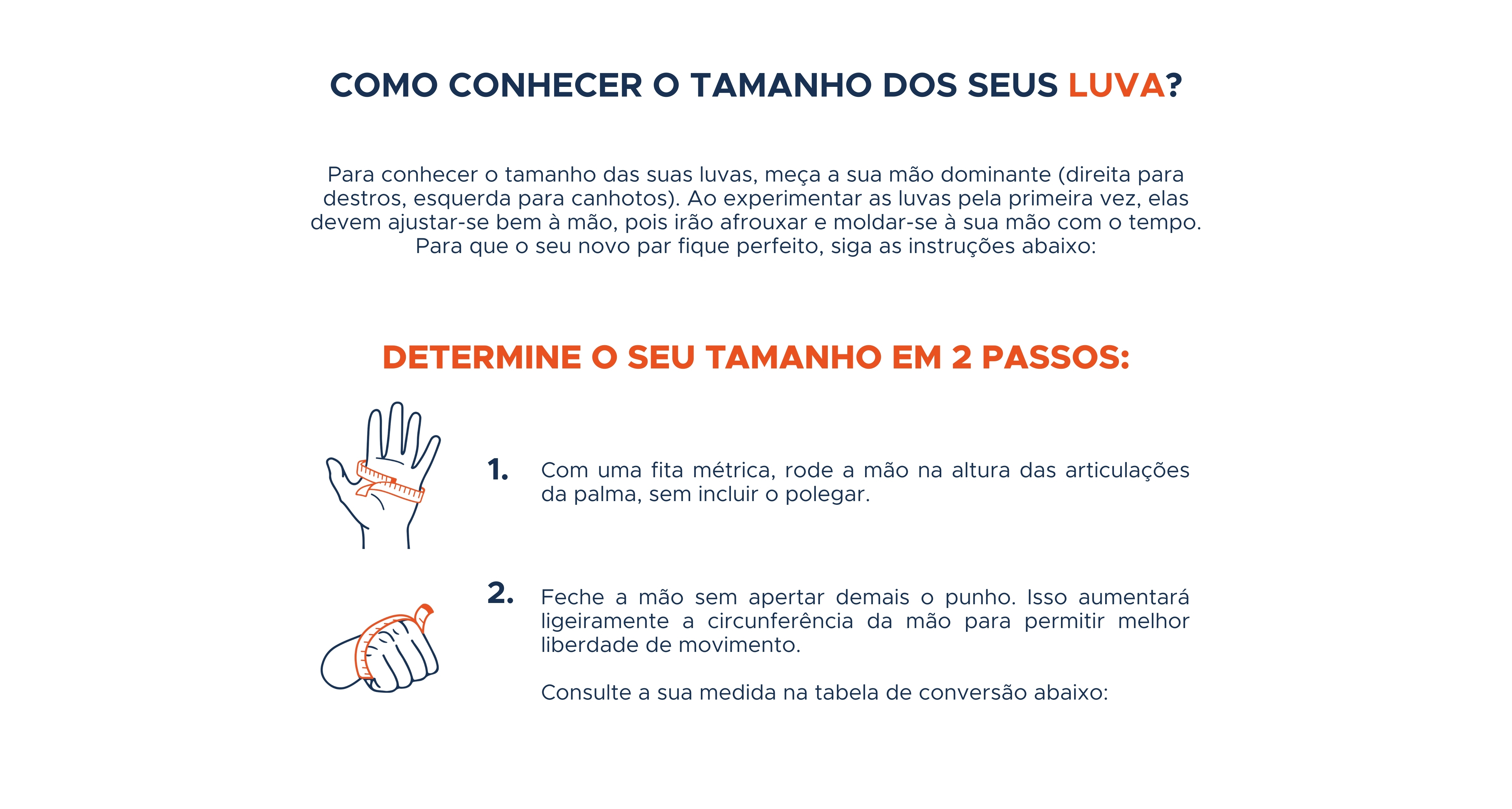 Guia de tamanhos dos cintos THE NINES