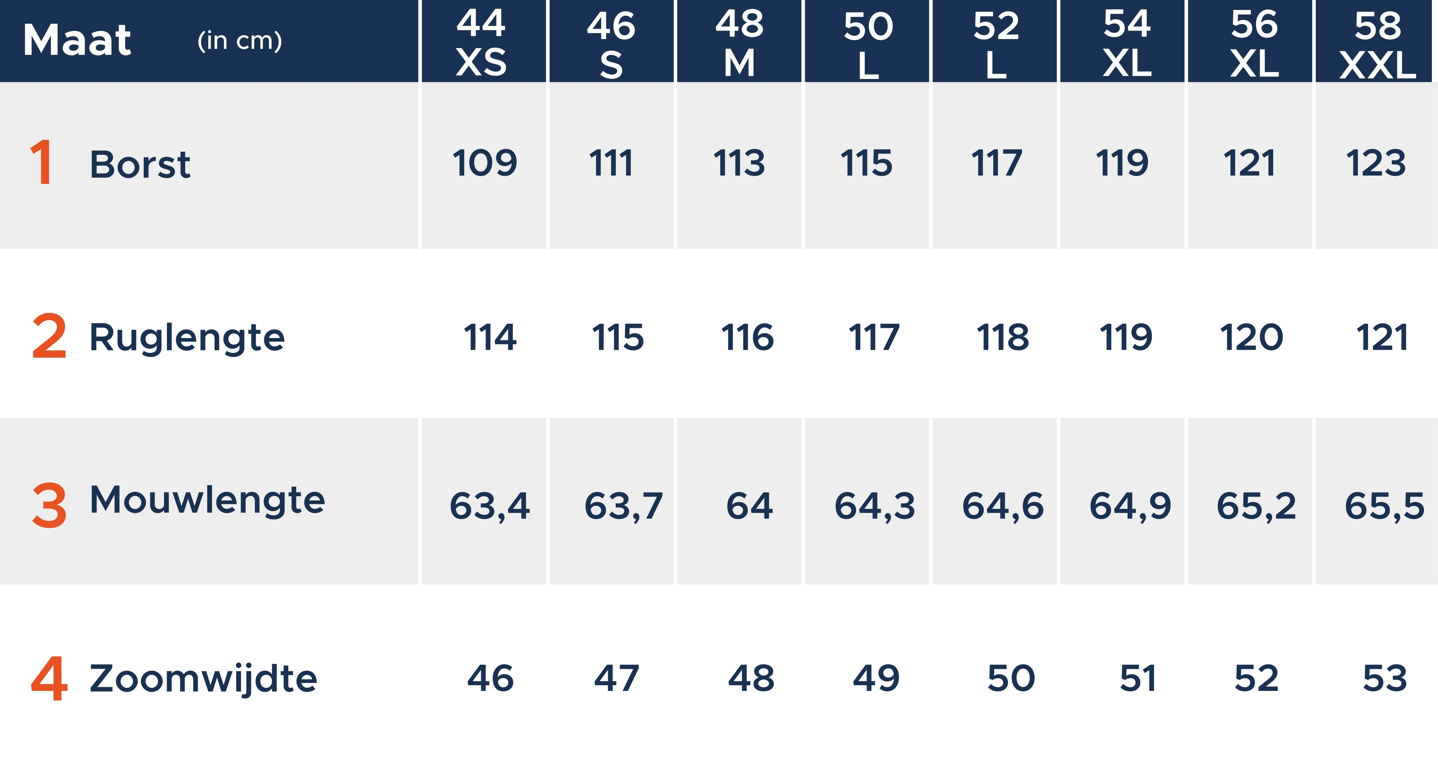 THE NINES Shirt Size Guide