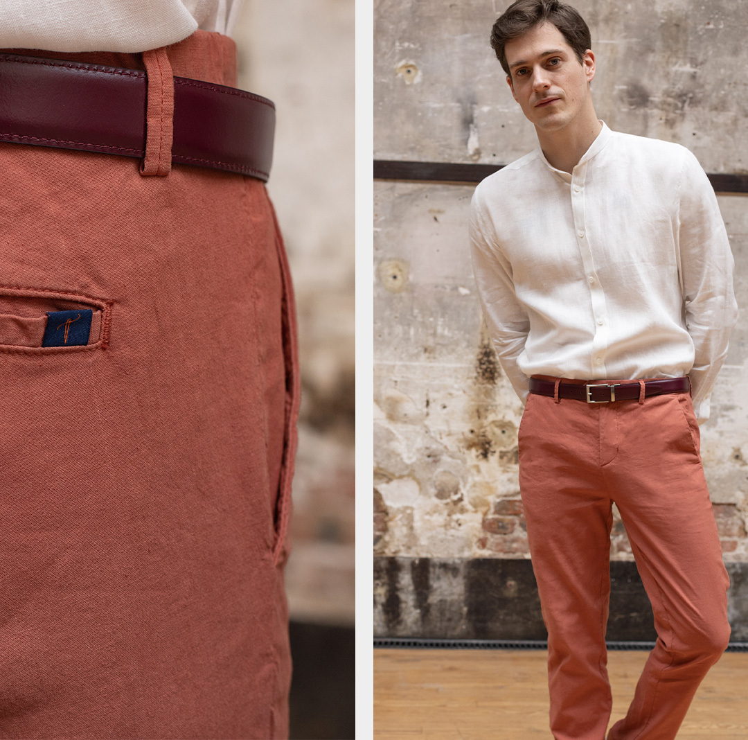 Comment porter un chino terracotta